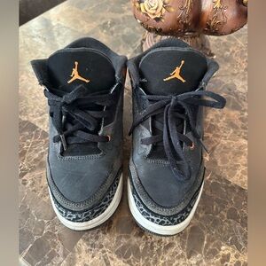 Kids Black and Orange Sneakers